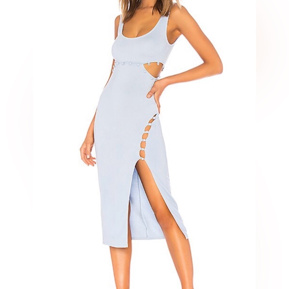 REVOLVE H:ours samiah dress Elegant Light Blue Cutout Dress
